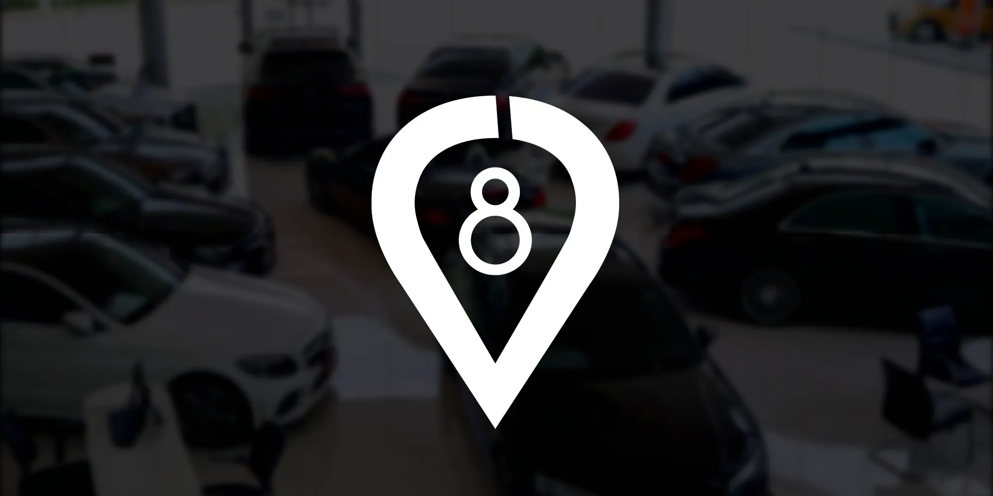 The Value8 logo over a darkened showroom